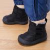 imageBMCiTYBM Toddler Baby Snow Boots Winter Shoes Boys Girls Cold Weather Baby Faux Fur ShoesTwo Strap Black