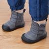 imageBMCiTYBM Toddler Baby Snow Boots Winter Shoes Boys Girls Cold Weather Baby Faux Fur ShoesTwo Strap Grey