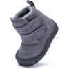 imageBMCiTYBM Toddler Baby Snow Boots Winter Shoes Boys Girls Cold Weather Baby Faux Fur ShoesTwo Strap Grey