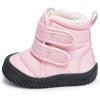 imageBMCiTYBM Toddler Baby Snow Boots Winter Shoes Boys Girls Cold Weather Baby Faux Fur ShoesTwo Strap Pink