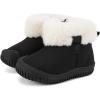 imageBMCiTYBM Toddler Baby Snow Boots Winter Shoes Boys Girls Cold Weather Baby Faux Fur ShoesWhite Black