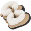 imageBMCiTYBM Toddler Baby Snow Boots Winter Shoes Boys Girls Cold Weather Baby Faux Fur ShoesWhite Brown
