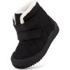 imageBMCiTYBM Toddler Baby Snow Boots Winter Shoes Boys Girls Cold Weather Baby Faux Fur ShoesZip Black