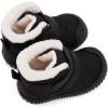 imageBMCiTYBM Toddler Baby Snow Boots Winter Shoes Boys Girls Cold Weather Baby Faux Fur ShoesZip Black