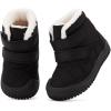 imageBMCiTYBM Toddler Baby Snow Boots Winter Shoes Boys Girls Cold Weather Baby Faux Fur ShoesZip Black