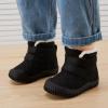 imageBMCiTYBM Toddler Baby Snow Boots Winter Shoes Boys Girls Cold Weather Baby Faux Fur ShoesZip Black