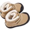 imageBMCiTYBM Toddler Baby Snow Boots Winter Shoes Boys Girls Cold Weather Baby Faux Fur ShoesZip Brown