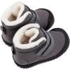 imageBMCiTYBM Toddler Baby Snow Boots Winter Shoes Boys Girls Cold Weather Baby Faux Fur ShoesZip Grey