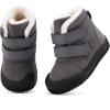 imageBMCiTYBM Toddler Baby Snow Boots Winter Shoes Boys Girls Cold Weather Baby Faux Fur ShoesZip Grey