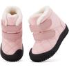 imageBMCiTYBM Toddler Baby Snow Boots Winter Shoes Boys Girls Cold Weather Baby Faux Fur ShoesZip Pink