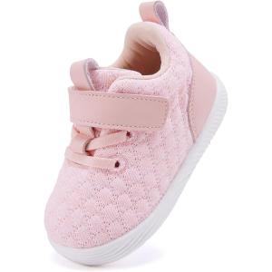 imageBMCiTYBM Baby Boy Girl Shoes Breathable Mesh Walking Shoes Lightweight NonSlip Sneakers Infant First Walkers 6 9 12 18 24 MonthB1pink