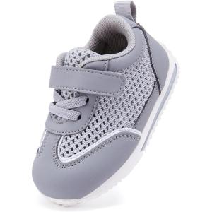 imageBMCiTYBM Baby Boy Girl Shoes Breathable Mesh Walking Shoes Lightweight NonSlip Sneakers Infant First Walkers 6 9 12 18 24 MonthF1grey