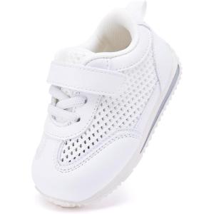 imageBMCiTYBM Baby Boy Girl Shoes Breathable Mesh Walking Shoes Lightweight NonSlip Sneakers Infant First Walkers 6 9 12 18 24 MonthF1white