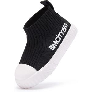imageBMCiTYBM Baby Sneakers Girls Boys Lightweight Breathable Mesh First Walkers Shoes 624 Months32black