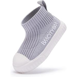 imageBMCiTYBM Baby Sneakers Girls Boys Lightweight Breathable Mesh First Walkers Shoes 624 Months32grey