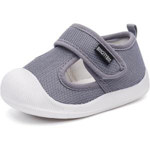 imageBMCiTYBM Baby Sneakers Girls Boys Lightweight Breathable Mesh First Walkers Shoes 624 Months5grey2