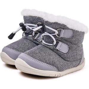imageBMCiTYBM Toddler Baby Snow Boots Winter Shoes Boys Girls Cold Weather Baby Faux Fur Shoes1grey