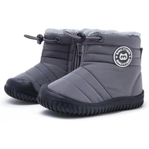 imageBMCiTYBM Toddler Baby Snow Boots Winter Shoes Boys Girls Cold Weather Baby Faux Fur ShoesDark Grey