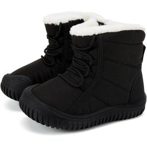imageBMCiTYBM Toddler Baby Snow Boots Winter Shoes Boys Girls Cold Weather Baby Faux Fur ShoesKblack