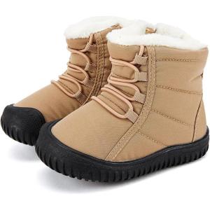 imageBMCiTYBM Toddler Baby Snow Boots Winter Shoes Boys Girls Cold Weather Baby Faux Fur ShoesKbrown