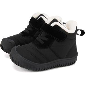 imageBMCiTYBM Toddler Baby Snow Boots Winter Shoes Boys Girls Cold Weather Baby Faux Fur ShoesYblack