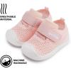 imageBMCiTYBM Baby Boy Girl Shoes Breathable Mesh Walking Shoes Lightweight NonSlip Sneakers Infant First Walkers 6 9 12 18 24 MonthApink2