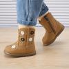 imageBMCiTYBM Baby Cowboy Cowgirl Boots Infant Western Boots Toddler Boys Girls Round Toe Riding Mid Calf Boots All Seasons for 6 9 12 18 24 MonthsA1brown