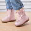 imageBMCiTYBM Baby Cowboy Cowgirl Boots Infant Western Boots Toddler Boys Girls Round Toe Riding Mid Calf Boots All Seasons for 6 9 12 18 24 MonthsA1pink