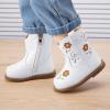 imageBMCiTYBM Baby Cowboy Cowgirl Boots Infant Western Boots Toddler Boys Girls Round Toe Riding Mid Calf Boots All Seasons for 6 9 12 18 24 MonthsA1white