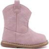 imageBMCiTYBM Baby Cowboy Cowgirl Boots Infant Western Boots Toddler Boys Girls Round Toe Riding Mid Calf Boots All Seasons for 6 9 12 18 24 MonthsApurple