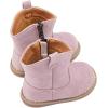 imageBMCiTYBM Baby Cowboy Cowgirl Boots Infant Western Boots Toddler Boys Girls Round Toe Riding Mid Calf Boots All Seasons for 6 9 12 18 24 MonthsApurple