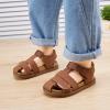 imageBMCiTYBM Toddler Boys Girls Sandals Open Toe Arch Support Slides Adjustable Straps Cork Footbed Slippers for Indoor OutdoorBbrown