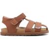imageBMCiTYBM Toddler Boys Girls Sandals Open Toe Arch Support Slides Adjustable Straps Cork Footbed Slippers for Indoor OutdoorBbrown