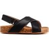 imageBMCiTYBM Toddler Boys Girls Sandals Open Toe Arch Support Slides Adjustable Straps Cork Footbed Slippers for Indoor OutdoorBlack