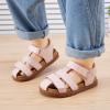imageBMCiTYBM Toddler Boys Girls Sandals Open Toe Arch Support Slides Adjustable Straps Cork Footbed Slippers for Indoor OutdoorBpink