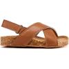 imageBMCiTYBM Toddler Boys Girls Sandals Open Toe Arch Support Slides Adjustable Straps Cork Footbed Slippers for Indoor OutdoorBrown