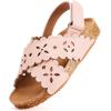 imageBMCiTYBM Toddler Boys Girls Sandals Open Toe Arch Support Slides Adjustable Straps Cork Footbed Slippers for Indoor OutdoorFloral Pink