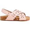 imageBMCiTYBM Toddler Boys Girls Sandals Open Toe Arch Support Slides Adjustable Straps Cork Footbed Slippers for Indoor OutdoorFloral Pink