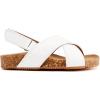 imageBMCiTYBM Toddler Boys Girls Sandals Open Toe Arch Support Slides Adjustable Straps Cork Footbed Slippers for Indoor OutdoorWhite