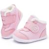 imageBMCiTYBM Baby Boy Girl Snow Boots Waterproof Winter Warm Booties Nonslip Lightweight Outdoor Shoes for First Walkers 6 9 12 18 24 MonthsInfantToddlerCpink