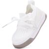 imageBMCiTYBM Baby Walking Shoes Infant Boys Girls Slip On Tennis Sneakers Lightweight Barefoot Sock Shoes Outdoor Indoor NonSlip Sneakers for Toddler 6 9 12 18 24 MonthsBwhite