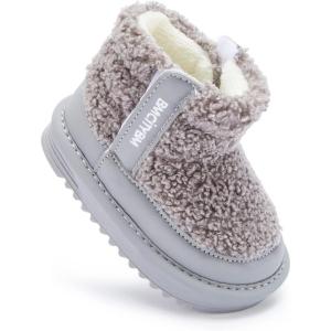 imageBMCiTYBM Baby Boy Girl Snow Boots Waterproof Winter Warm Booties Nonslip Lightweight Outdoor Shoes for First Walkers 6 9 12 18 24 MonthsInfantToddlerJgrey