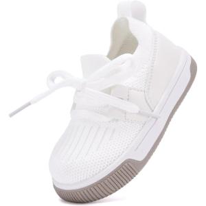 imageBMCiTYBM Baby Walking Shoes Infant Boys Girls Slip On Tennis Sneakers Lightweight Barefoot Sock Shoes Outdoor Indoor NonSlip Sneakers for Toddler 6 9 12 18 24 MonthsBwhite