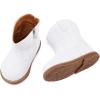 imageBMCiTYBM Baby Cowboy Cowgirl Boots Infant Western Shoes Boys Girls Round Toe Boots All Seasons 624 MonthsGlitterall White