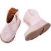 imageBMCiTYBM Baby Cowboy Cowgirl Boots Infant Western Shoes Boys Girls Round Toe Boots All Seasons 624 MonthsGlitterpink