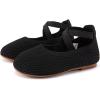imageBMCiTYBM Toddler Girls Dress Walking Shoes Knitting Mary Jane Flats Ballet Party2black