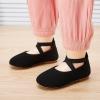 imageBMCiTYBM Toddler Girls Dress Walking Shoes Knitting Mary Jane Flats Ballet Party2black