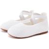 imageBMCiTYBM Toddler Girls Dress Walking Shoes Knitting Mary Jane Flats Ballet Party2white