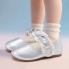 imageBMCiTYBM Toddler Girls Dress Walking Shoes Knitting Mary Jane Flats Ballet Party3sliver