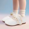 imageBMCiTYBM Toddler Girls Dress Walking Shoes Knitting Mary Jane Flats Ballet Party3white